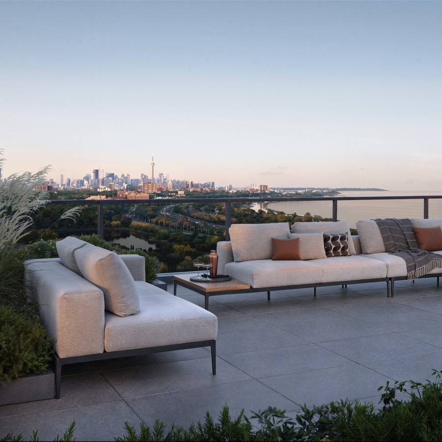 outside seating with community views